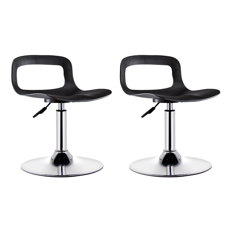 Modern Adjustable Swivel Bar Stool Low Back Plastic Bar and Counter Stool