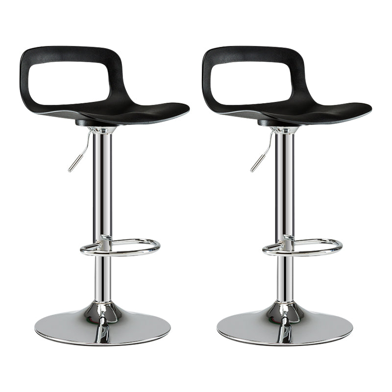 Modern Adjustable Swivel Bar Stool Low Back Plastic Bar and Counter Stool