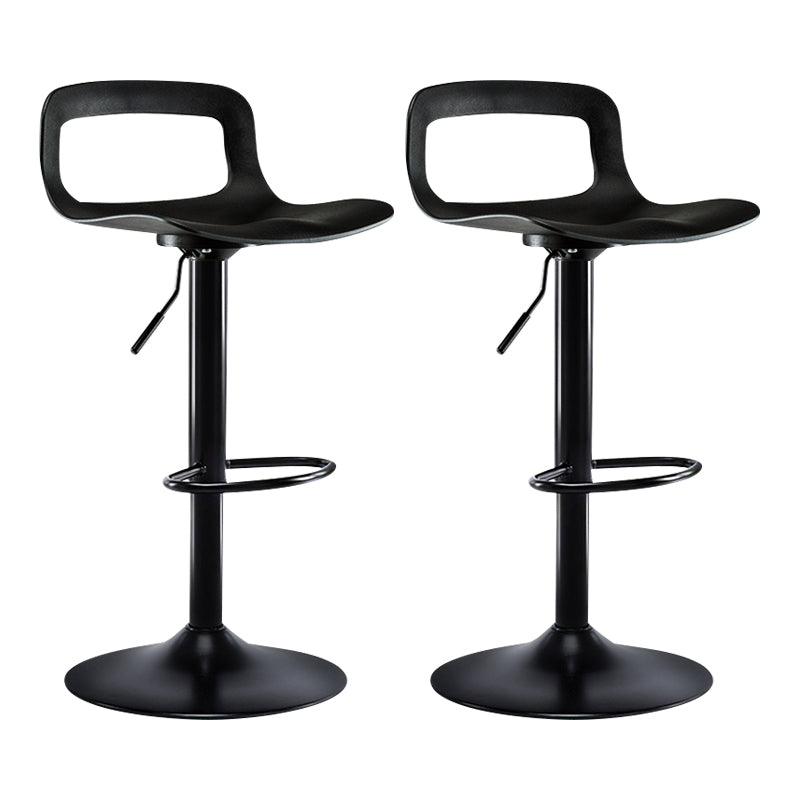 Modern Adjustable Swivel Bar Stool Low Back Plastic Bar and Counter Stool