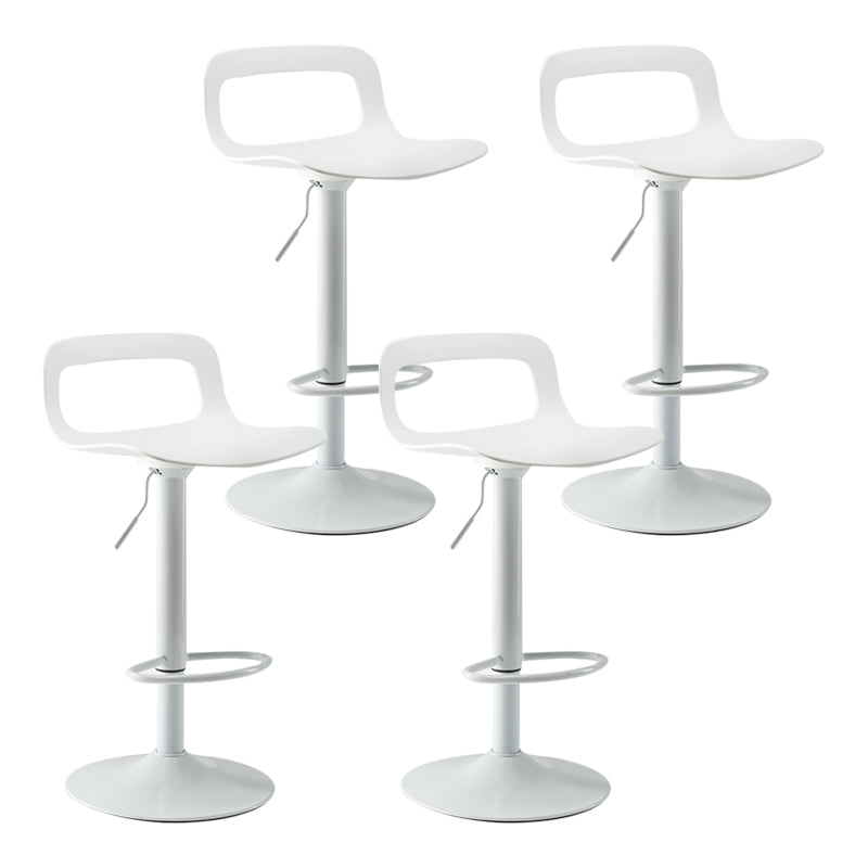 Modern Adjustable Swivel Bar Stool Low Back Plastic Bar and Counter Stool