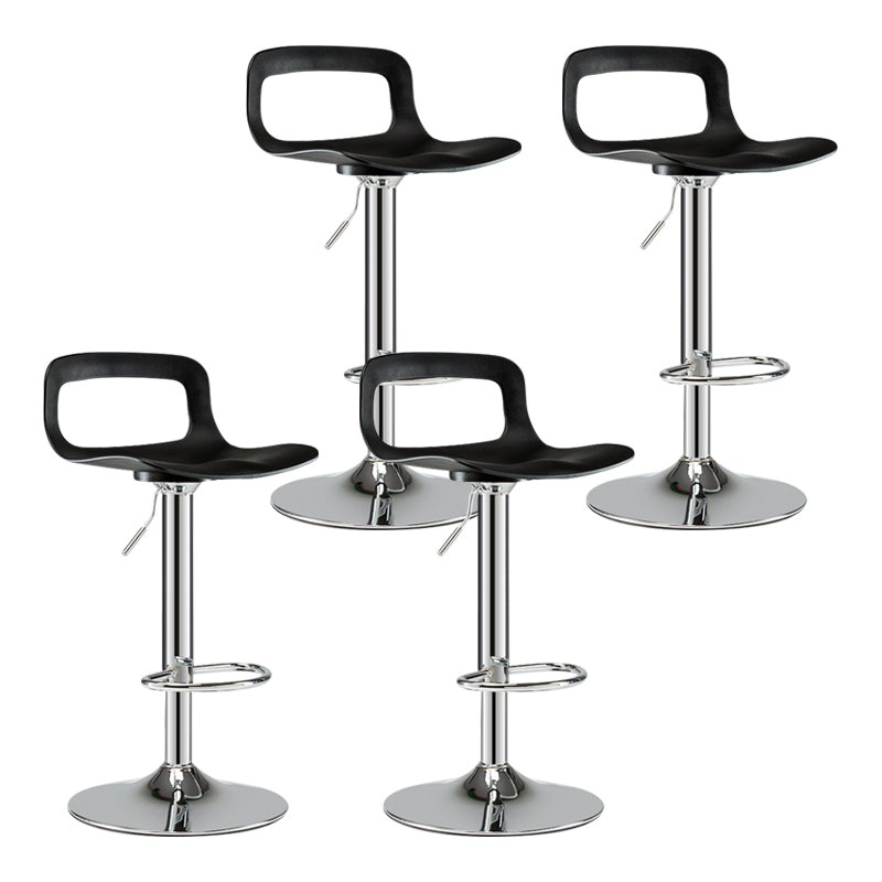 Modern Adjustable Swivel Bar Stool Low Back Plastic Bar and Counter Stool