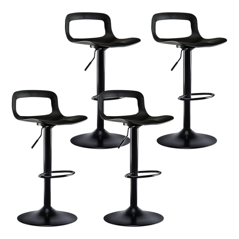 Modern Adjustable Swivel Bar Stool Low Back Plastic Bar and Counter Stool