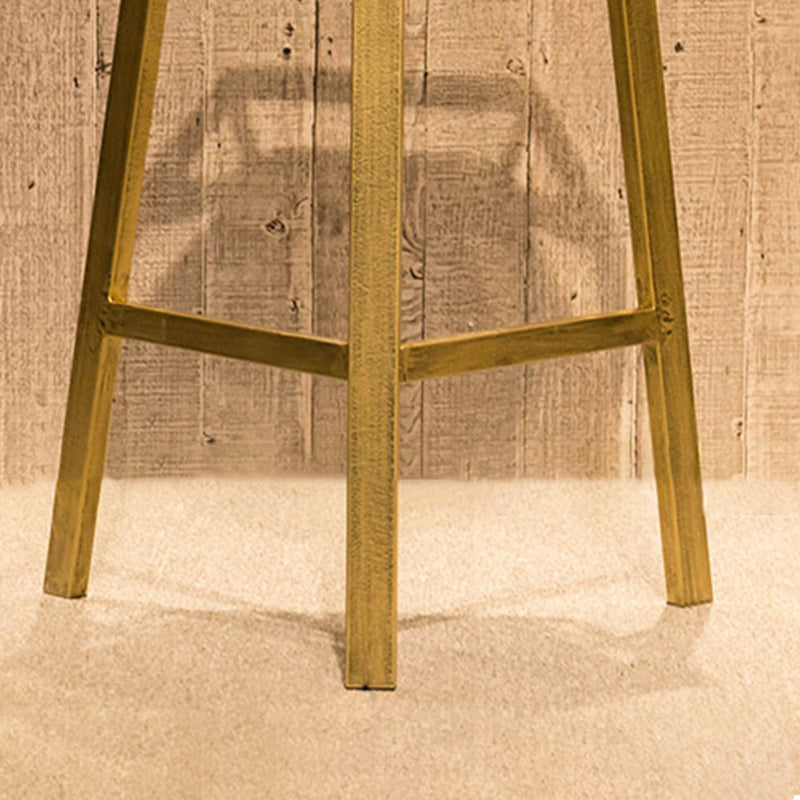 Modern Geometric Bar Stool Footrest Bristol Counter and Bar Stool with Iron Legs