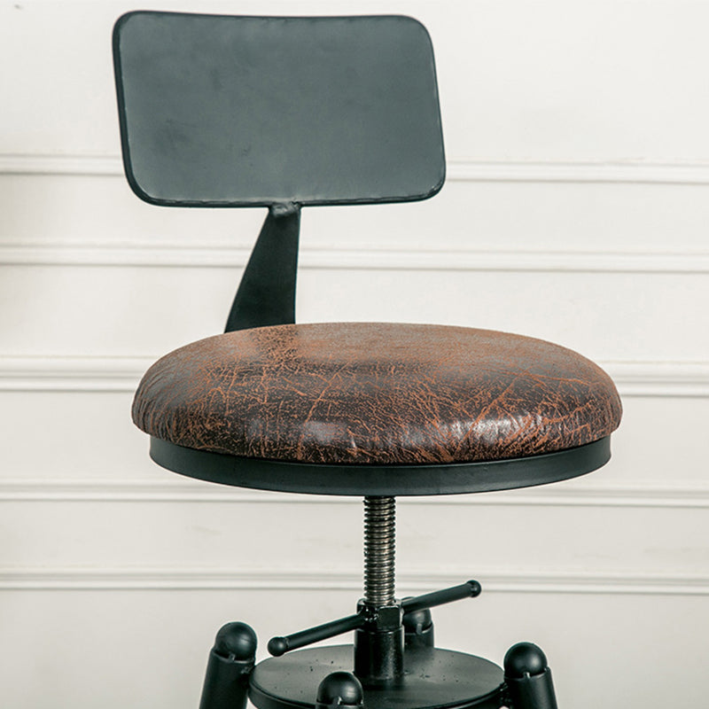 Taburete de bar para cafetería, reposapiés, altura ajustable, taburete con patas de hierro