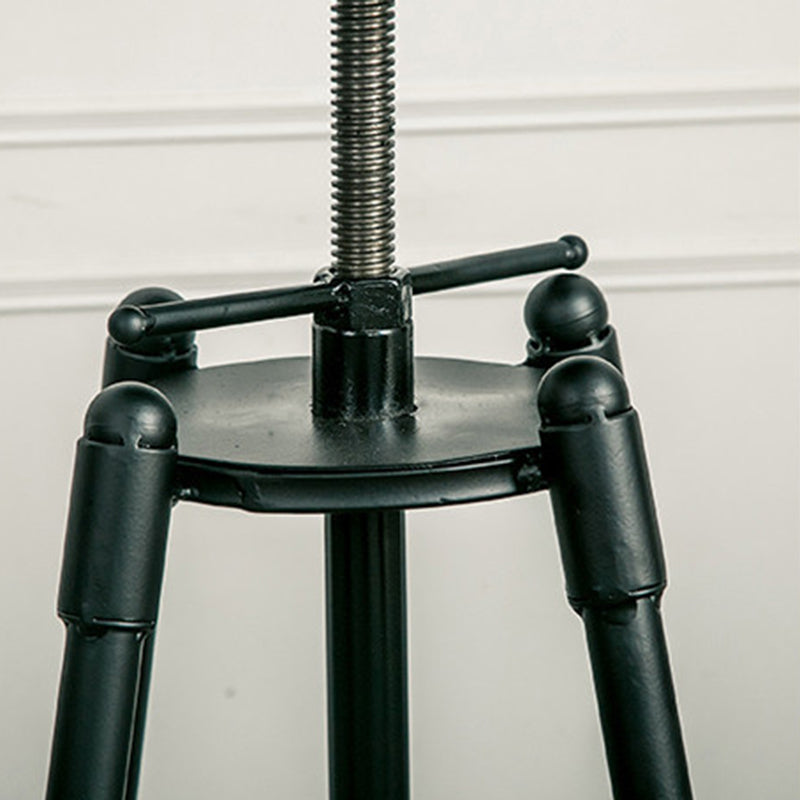 Taburete de bar para cafetería, reposapiés, altura ajustable, taburete con patas de hierro