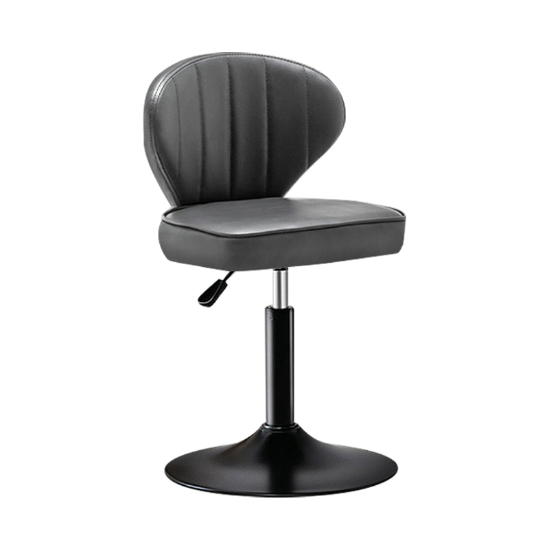 Taburete de bar de acero con respaldo moderno, taburete elevable con cojín de cuero
