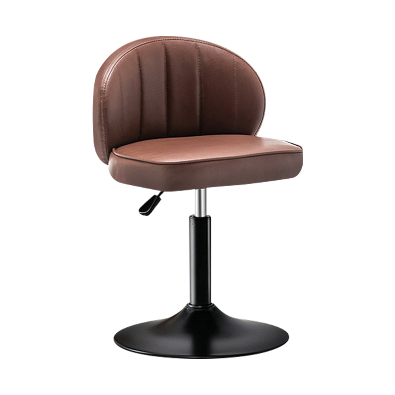 Taburete de bar de acero con respaldo moderno, taburete elevable con cojín de cuero