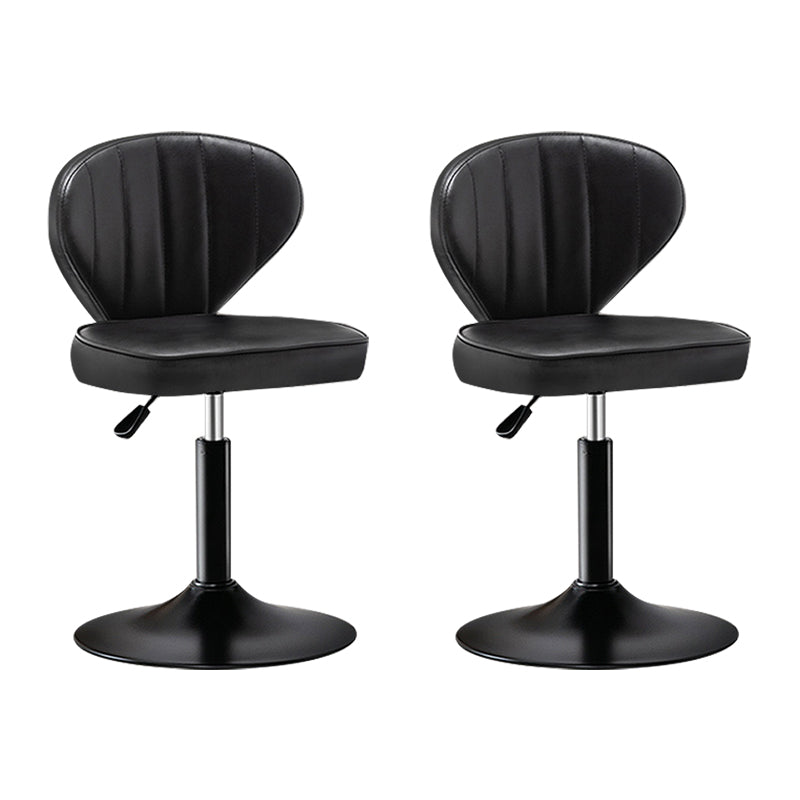 Taburete de bar de acero con respaldo moderno, taburete elevable con cojín de cuero