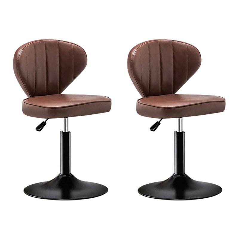 Taburete de bar de acero con respaldo moderno, taburete elevable con cojín de cuero