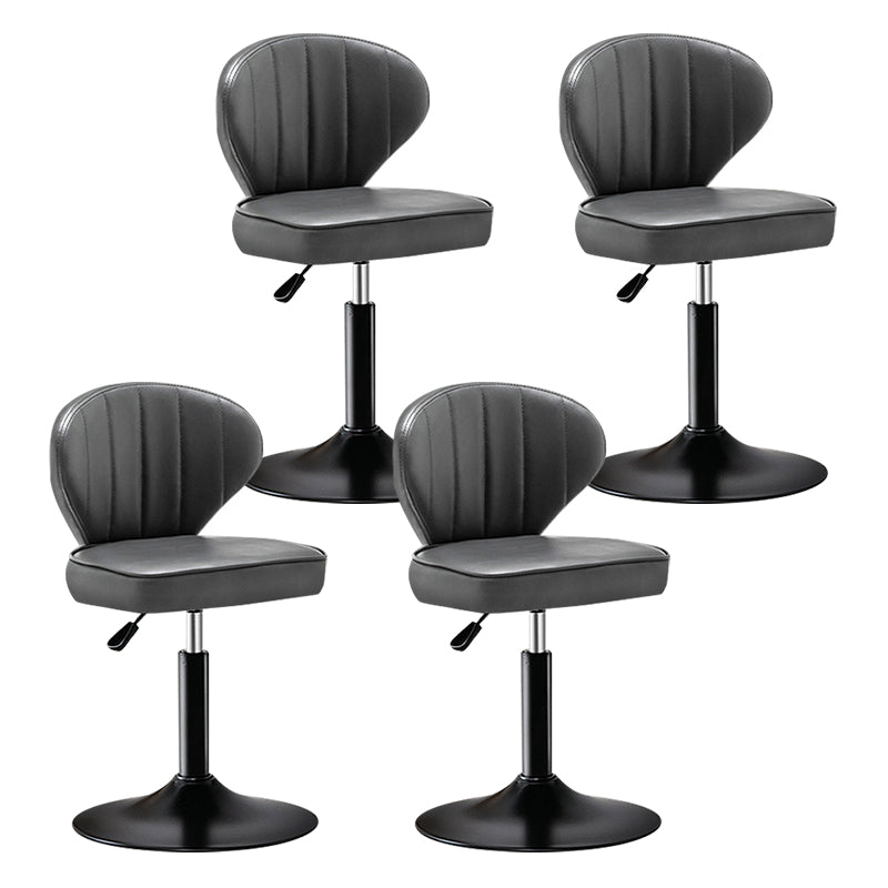 Taburete de bar de acero con respaldo moderno, taburete elevable con cojín de cuero