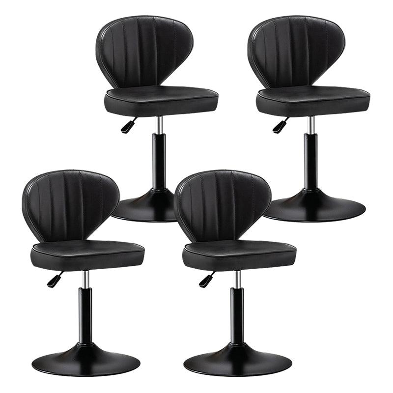 Taburete de bar de acero con respaldo moderno, taburete elevable con cojín de cuero