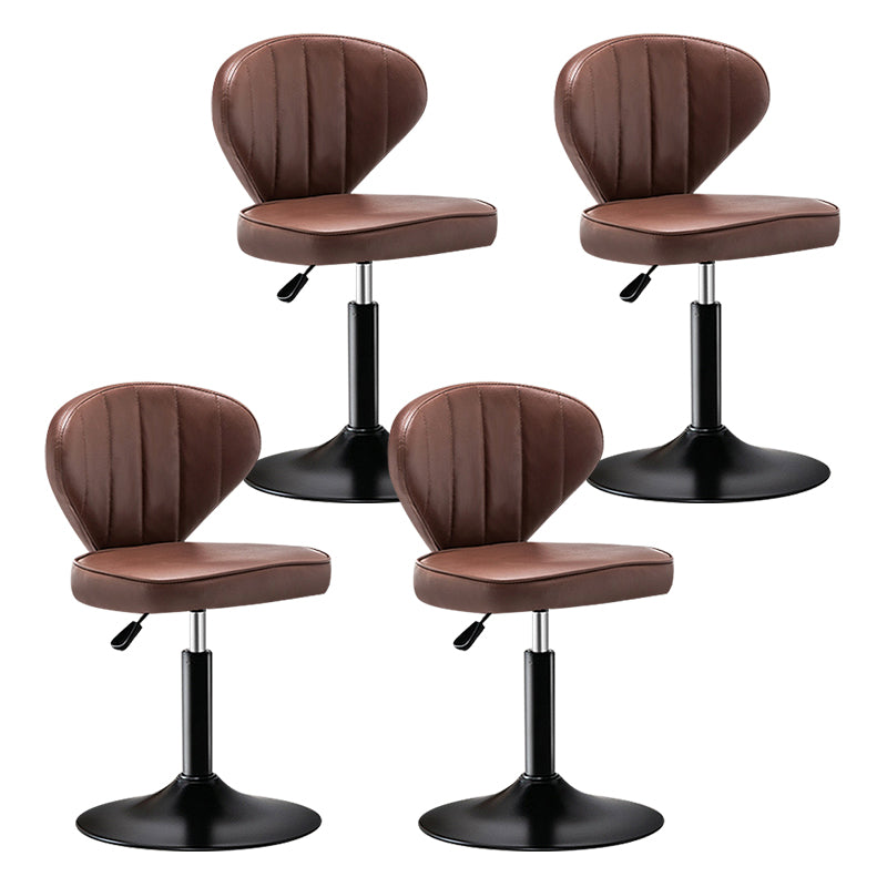 Taburete de bar de acero con respaldo moderno, taburete elevable con cojín de cuero