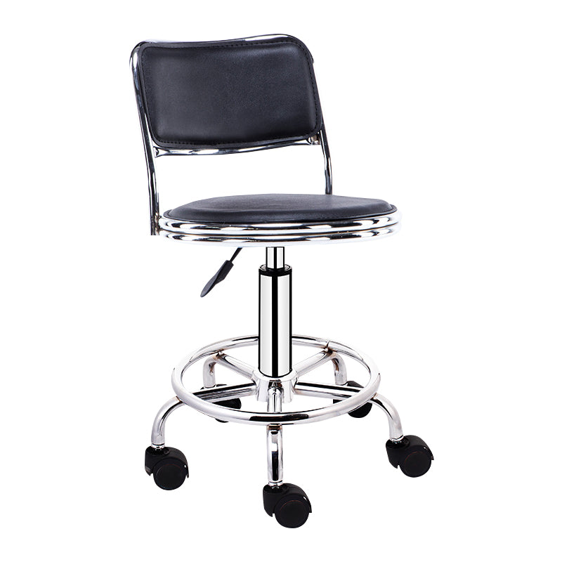 Taburete moderno de cabina elevable de acero de acero con cojín y pedal