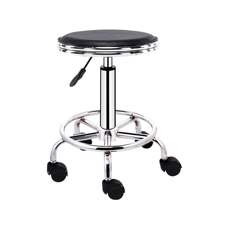 Taburete moderno de cabina elevable de acero de acero con cojín y pedal