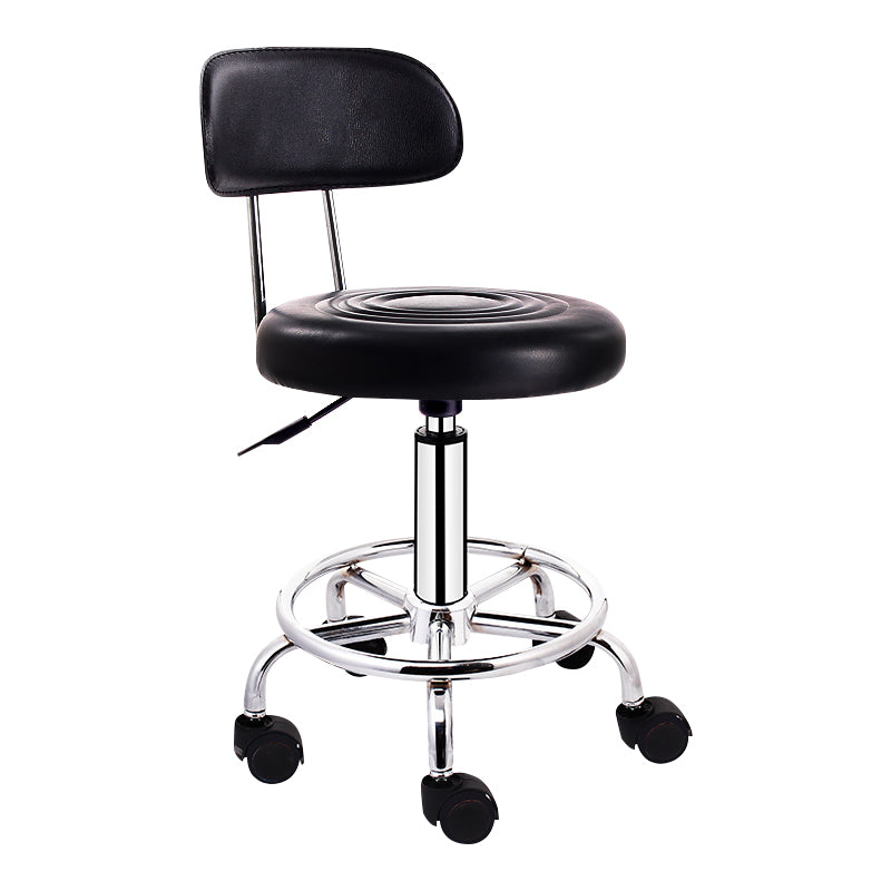 Taburete moderno de cabina elevable de acero de acero con cojín y pedal