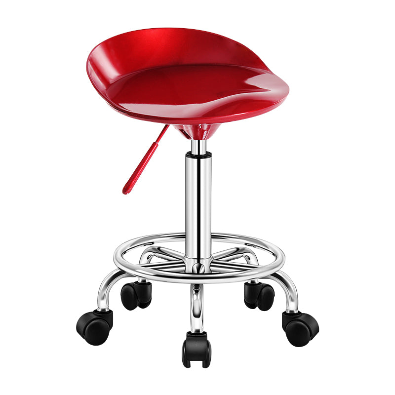 Taburete moderno de cabina elevable de acero de acero con cojín y pedal