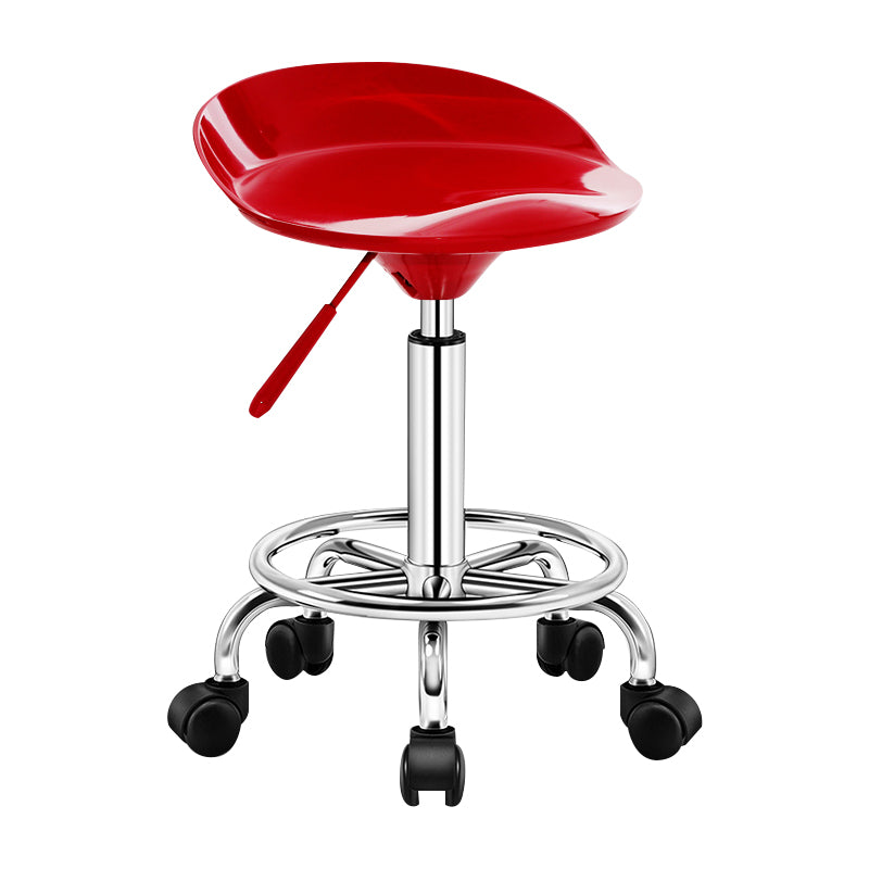 Taburete moderno de cabina elevable de acero de acero con cojín y pedal