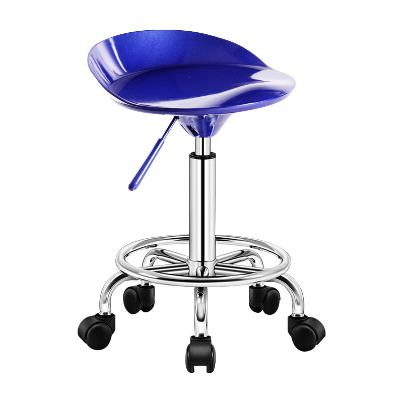 Taburete moderno de cabina elevable de acero de acero con cojín y pedal