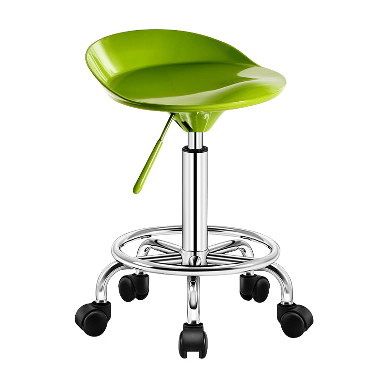 Taburete moderno de cabina elevable de acero de acero con cojín y pedal