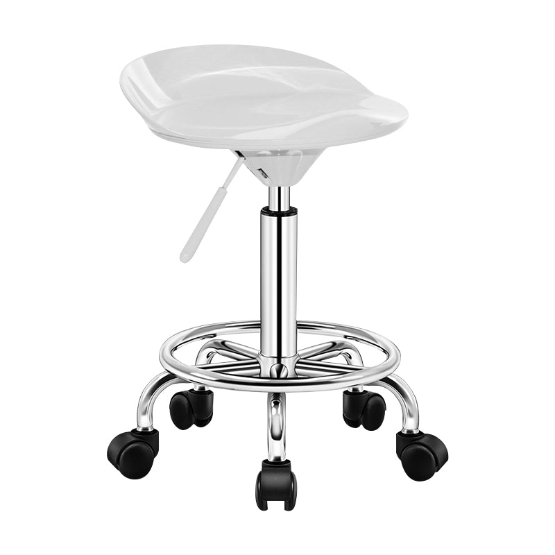 Taburete moderno de cabina elevable de acero de acero con cojín y pedal
