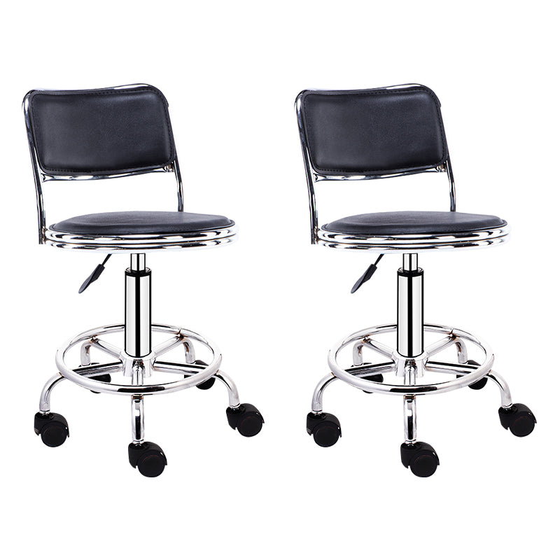 Taburete moderno de cabina elevable de acero de acero con cojín y pedal
