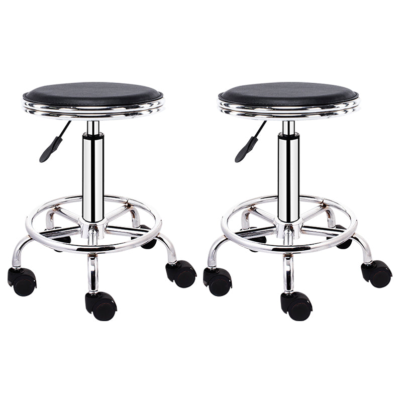 Taburete moderno de cabina elevable de acero de acero con cojín y pedal