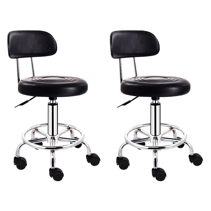 Taburete moderno de cabina elevable de acero de acero con cojín y pedal
