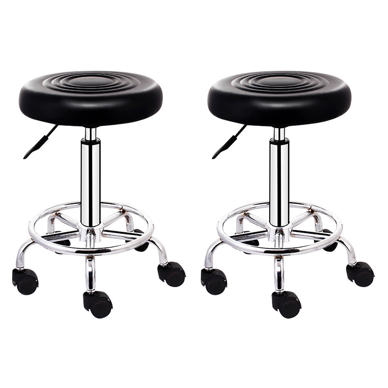 Taburete moderno de cabina elevable de acero de acero con cojín y pedal