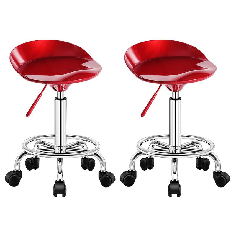 Taburete moderno de cabina elevable de acero de acero con cojín y pedal