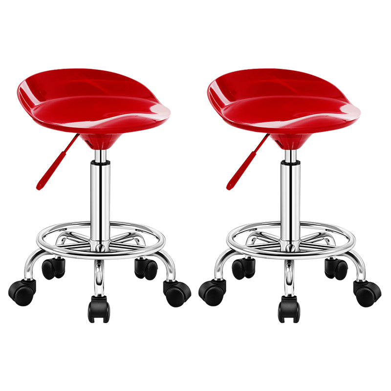Taburete moderno de cabina elevable de acero de acero con cojín y pedal