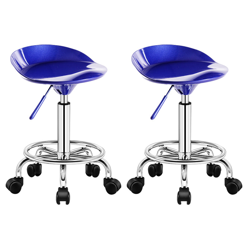 Taburete moderno de cabina elevable de acero de acero con cojín y pedal