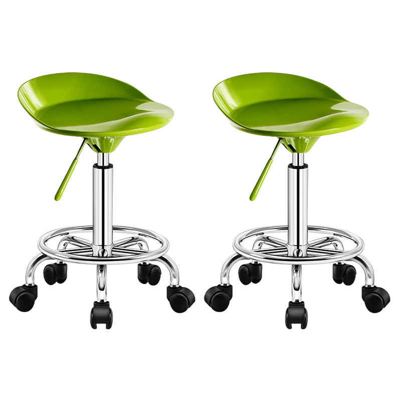 Taburete moderno de cabina elevable de acero de acero con cojín y pedal