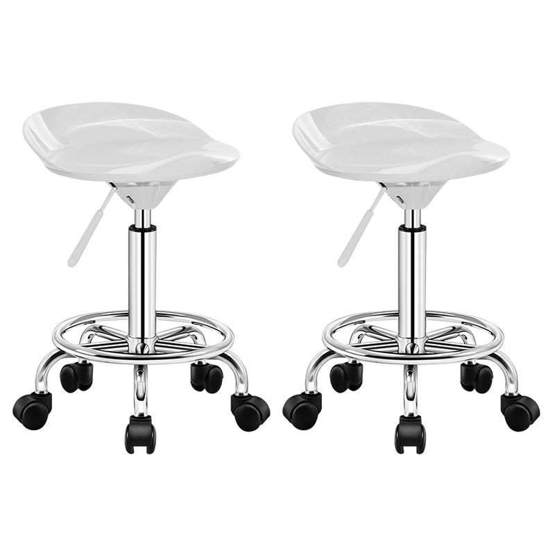 Taburete moderno de cabina elevable de acero de acero con cojín y pedal
