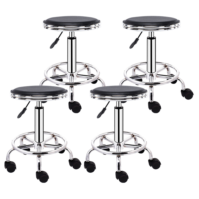 Taburete moderno de cabina elevable de acero de acero con cojín y pedal