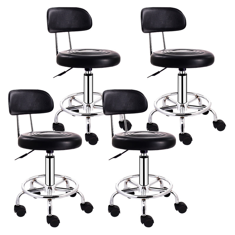 Taburete moderno de cabina elevable de acero de acero con cojín y pedal