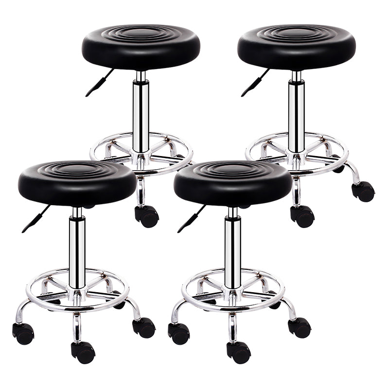 Taburete moderno de cabina elevable de acero de acero con cojín y pedal