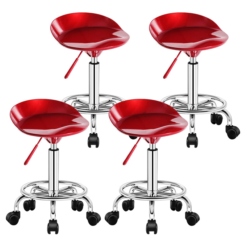 Taburete moderno de cabina elevable de acero de acero con cojín y pedal