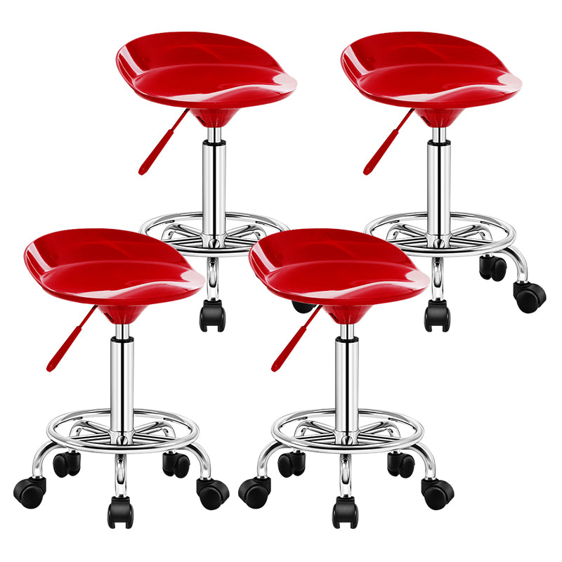 Taburete moderno de cabina elevable de acero de acero con cojín y pedal