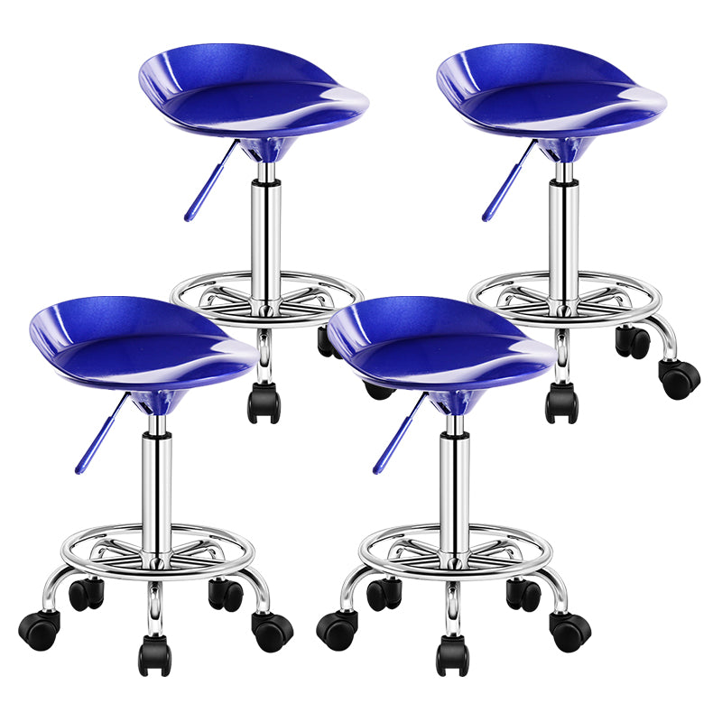 Taburete moderno de cabina elevable de acero de acero con cojín y pedal