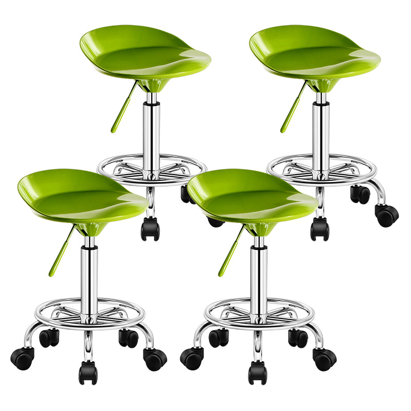 Taburete moderno de cabina elevable de acero de acero con cojín y pedal