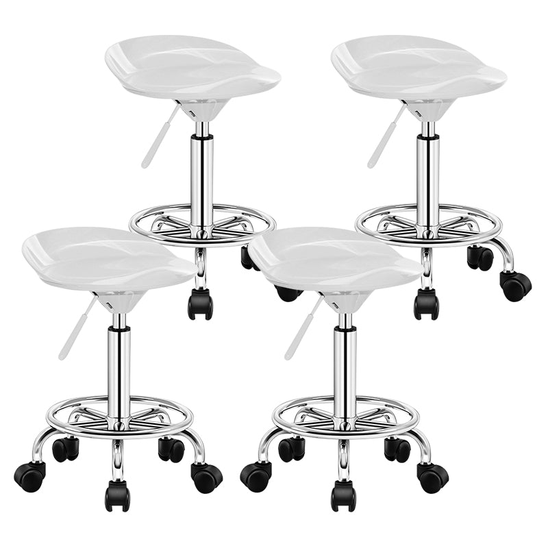 Taburete moderno de cabina elevable de acero de acero con cojín y pedal