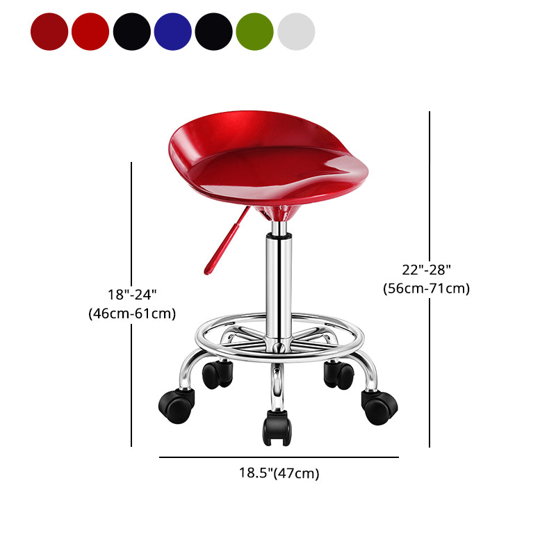 Taburete moderno de cabina elevable de acero de acero con cojín y pedal