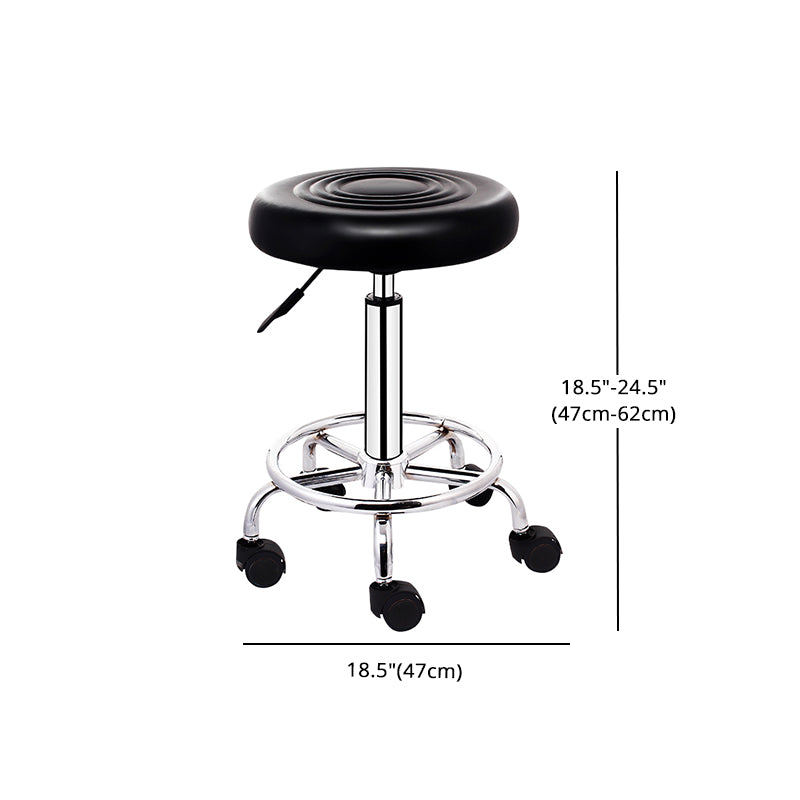 Taburete moderno de cabina elevable de acero de acero con cojín y pedal