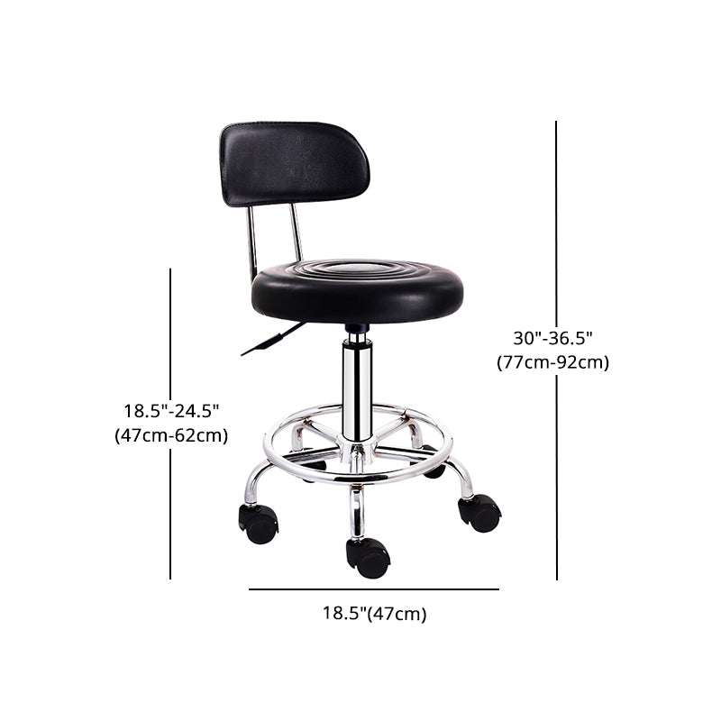 Taburete moderno de cabina elevable de acero de acero con cojín y pedal