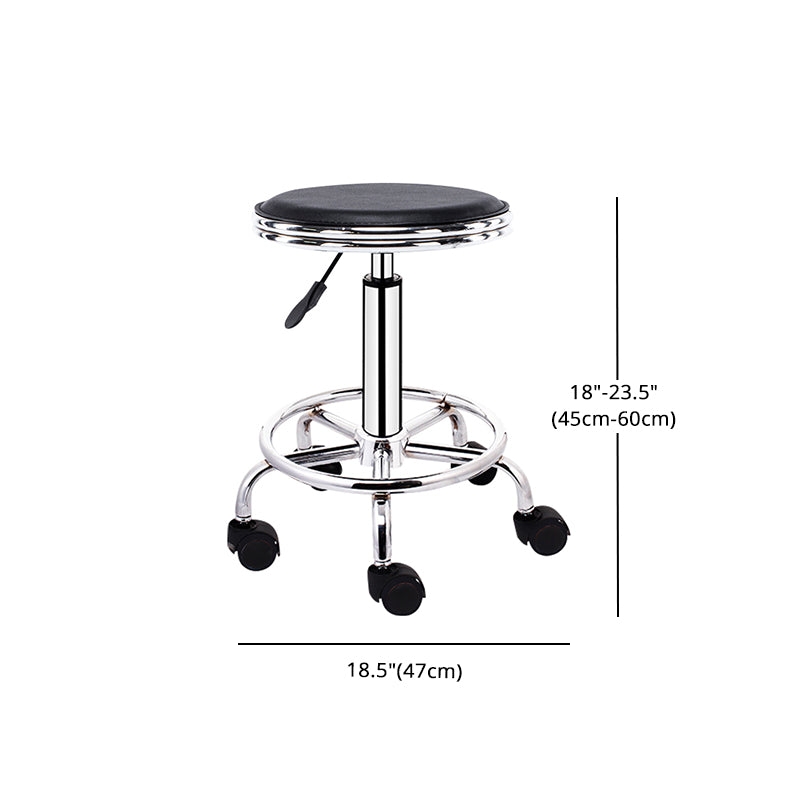 Taburete moderno de cabina elevable de acero de acero con cojín y pedal