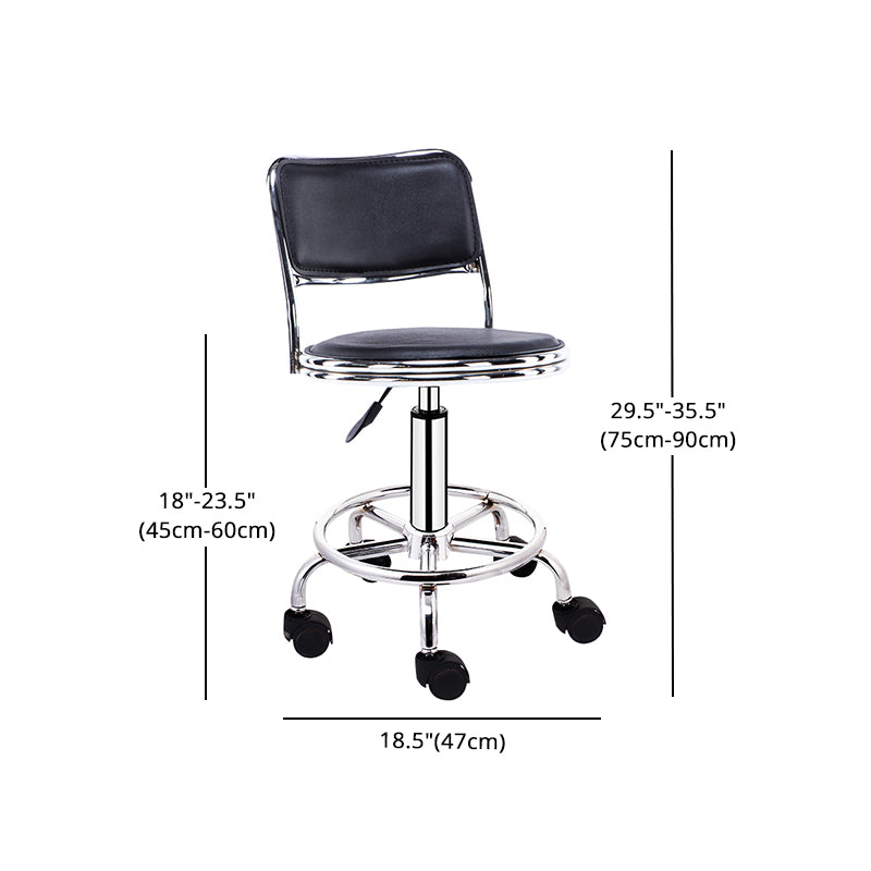 Taburete moderno de cabina elevable de acero de acero con cojín y pedal