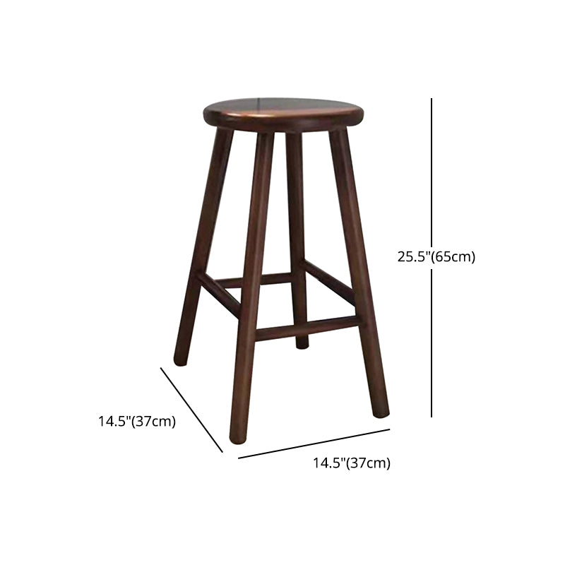 Moderner armloser Thekenhocker aus Holz, Restaurant-Barhocker mit Holzsitz und Pedal
