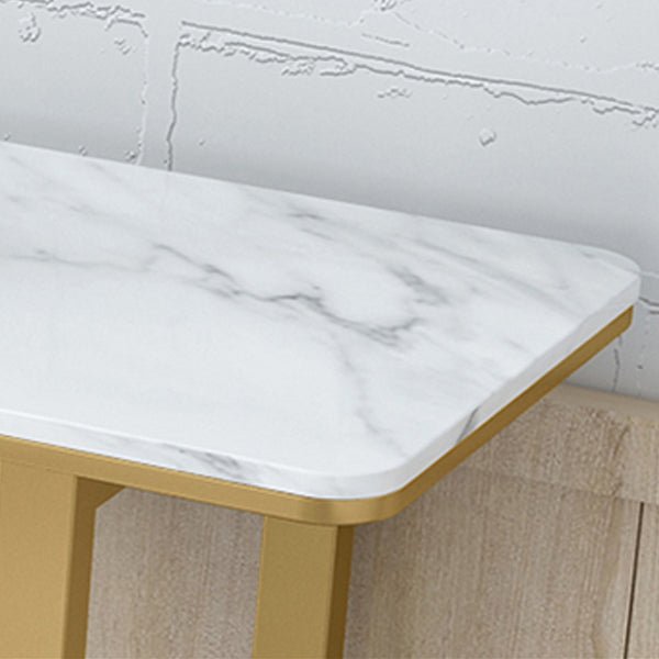Glam Marble Bar Wine Table with Rectangle Table Top Sled Table - 41.3" H, Only Table