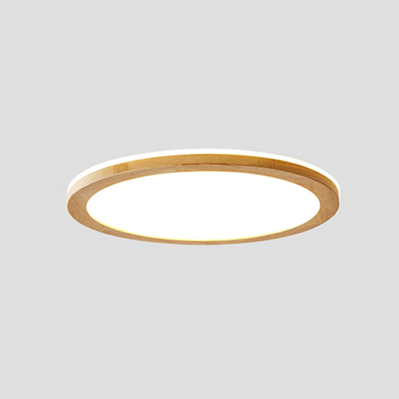 Legno Rotondo Flush Light Light Modern Single Light Flush Massimale Light Fixtures in Brown