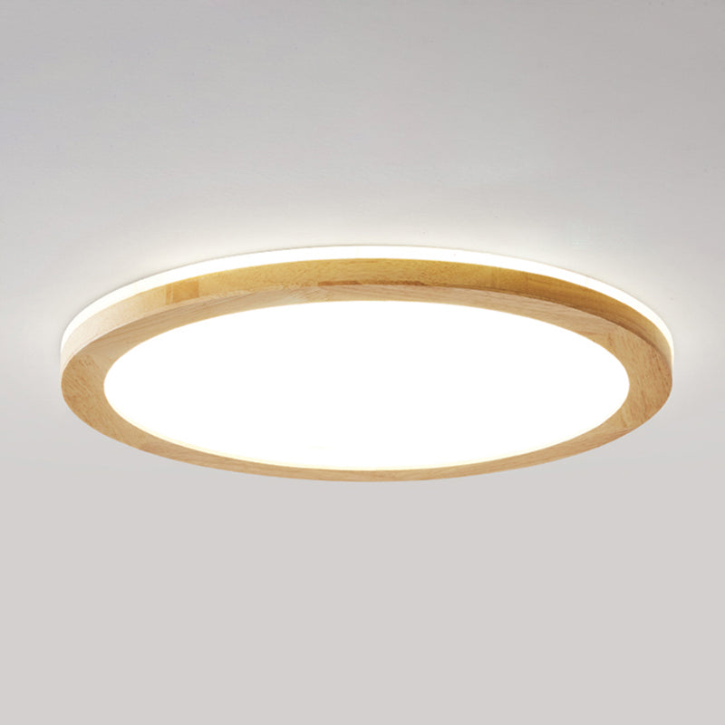 Legno Rotondo Flush Light Light Modern Single Light Flush Massimale Light Fixtures in Brown